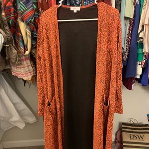 LuLaRoe XS Sarah red and black floral